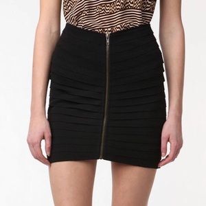 Silence and noise black mini skirt